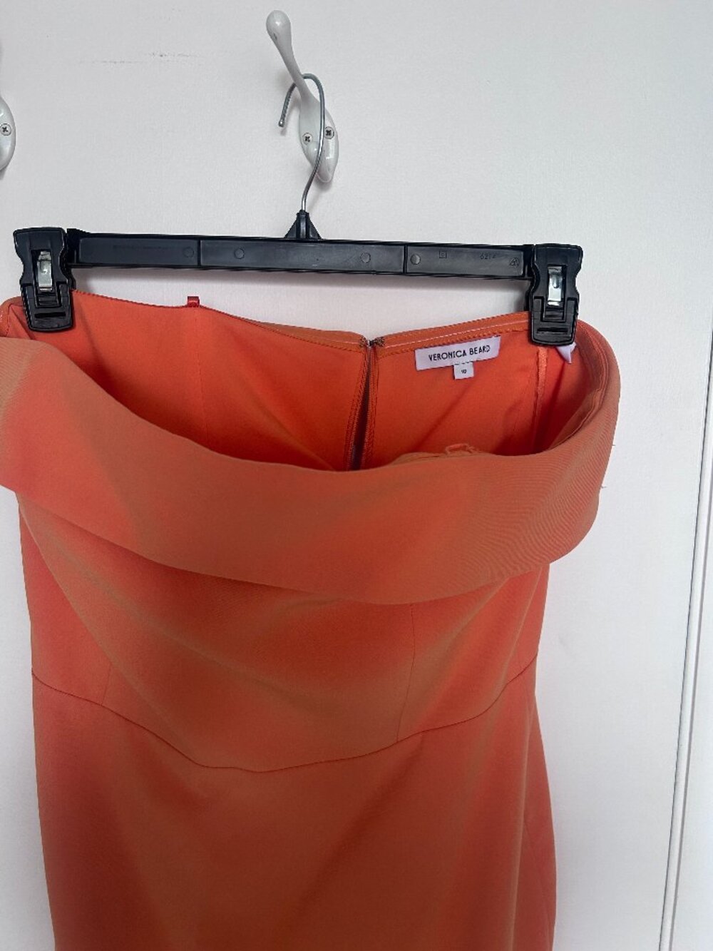 Veronica Beard Orange Draped Neck Sheath Dress – Size 10